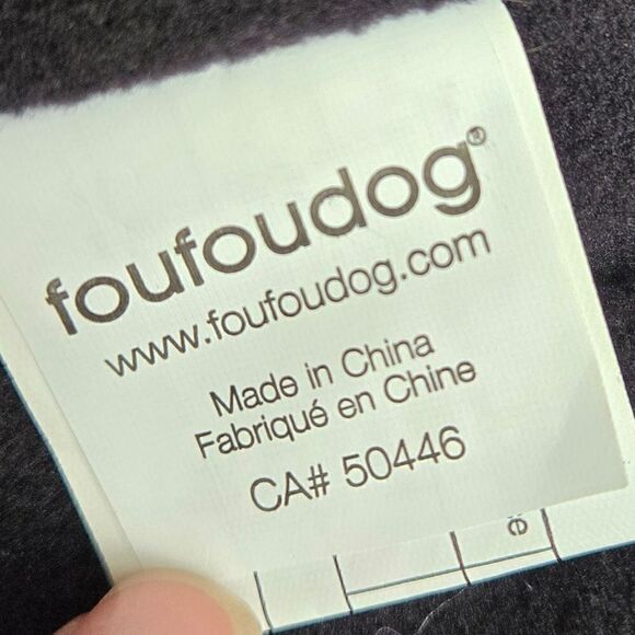 Fou Fou Doggie Puffer Vest Jacket with removable zipper hood , velcro closure M - Picture 4 of 15